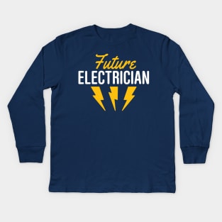 Future Electrician Kids Long Sleeve T-Shirt